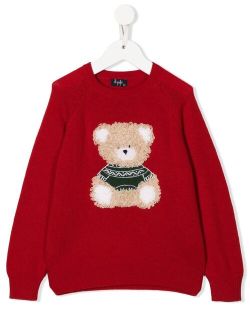 Il Gufo teddy-applique knit jumper
