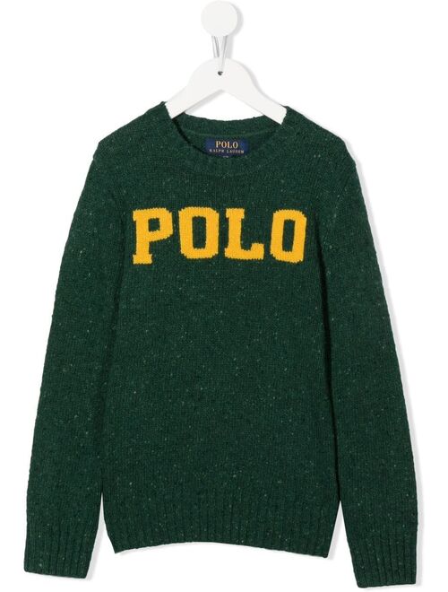 Polo Ralph Lauren Ralph Lauren Kids logo-intarsia speckled jumper
