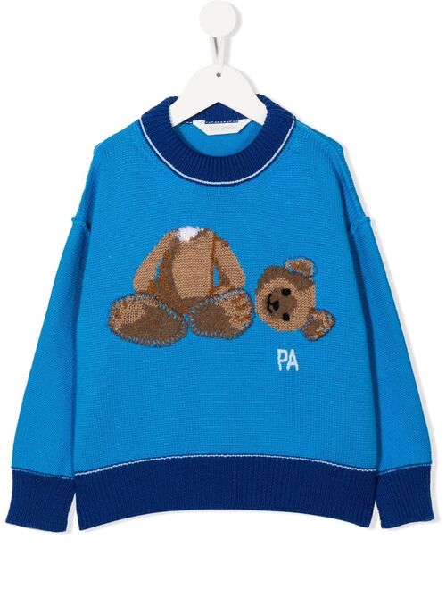 Palm Angels Kids graphic-print wool jumper