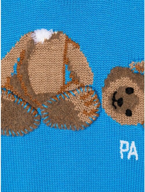 Palm Angels Kids graphic-print wool jumper