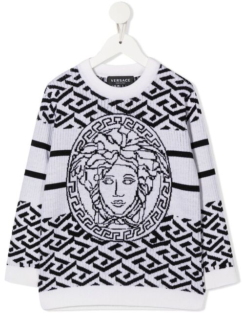 Versace Kids Medusa Head intarsia jumper