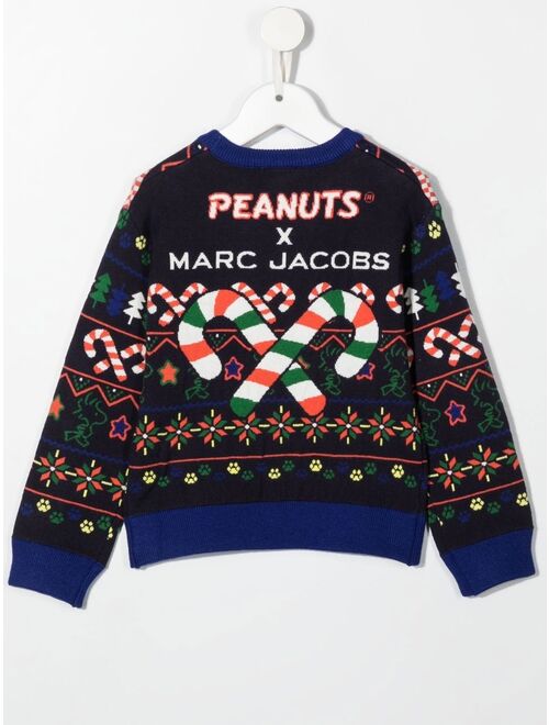 Marc Jacobs Kids Snoopy xmas knit jumper