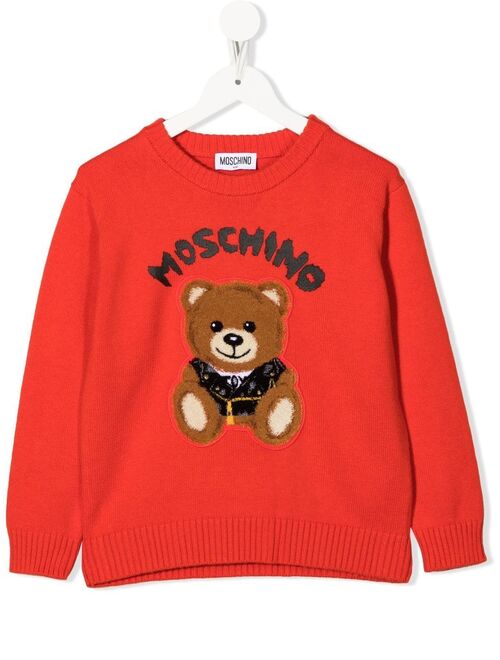 Moschino Kids Teddy knit jumper