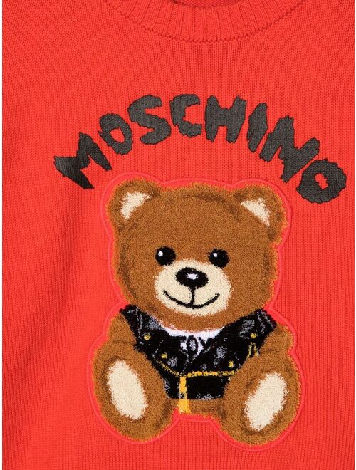 Moschino Kids Teddy knit jumper