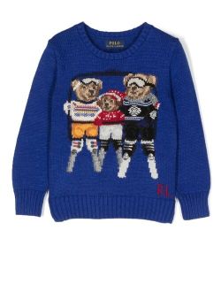 Ralph Lauren Kids teddy-print jumper