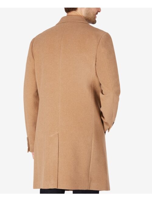 TOMMY HILFIGER Men's Addison Wool-Blend Trim Fit Overcoat