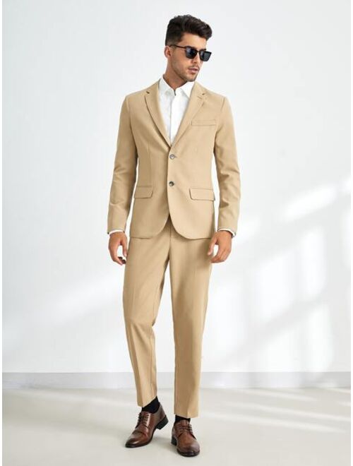 SHEIN Men Single Breasted Blazer & Pants Suit