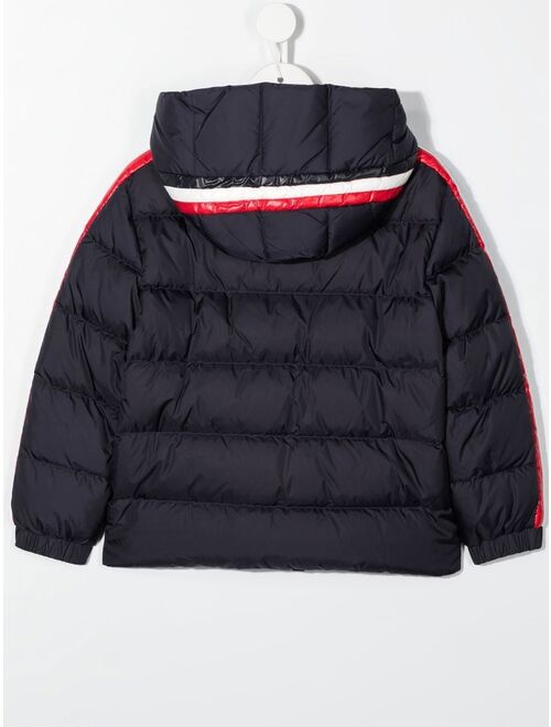 Moncler Enfant logo-patch padded hooded jacket