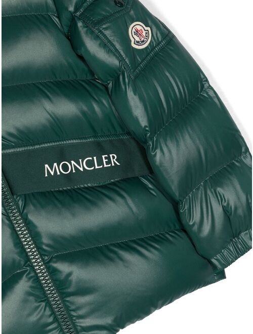 Moncler Enfant logo-print hooded padded jacket