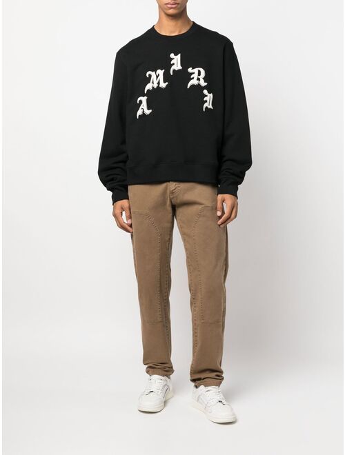 AMIRI logo-print crew neck sweatshirt