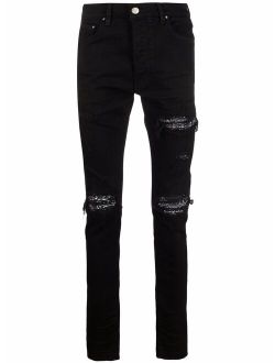 ripped-detailing skinny jeans
