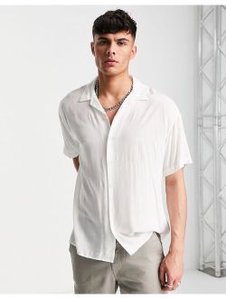 Originals oversized revere shirt in white