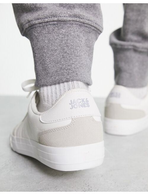 Jack & Jones sneakers with retro tonal panels in white
