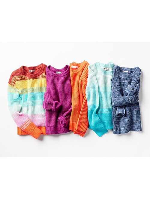 Girls 6-20 SO Knit Crewneck Sweater in Regular & Plus Size