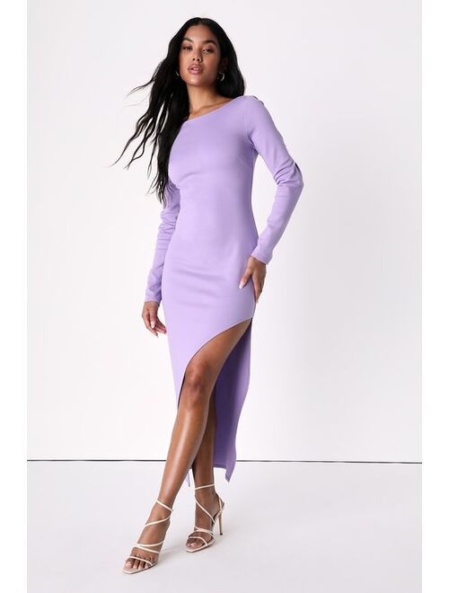 Lulus Dreaming About You Lilac Long Sleeve Maxi Dress