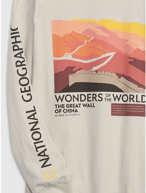 GapKids | National Geographic 100% Organic Cotton Wonders of the World Graphic T-Shirt