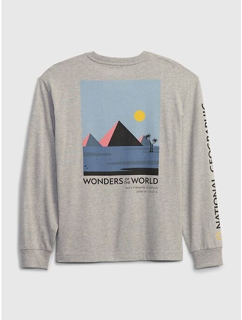 GapKids | National Geographic 100% Organic Cotton Wonders of the World Graphic T-Shirt