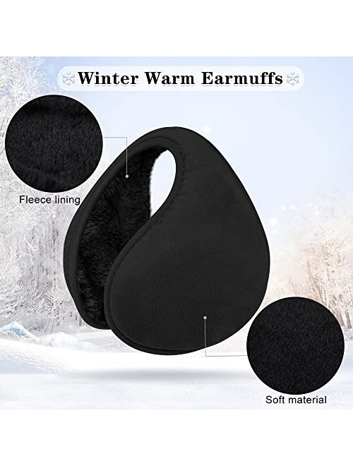 Motarto Winter Warm Set Knitted Scarf Beanie Hat Touchscreen Gloves Ear Warmer Cold Weather Gear for Men or Women