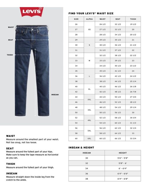 LEVI'S Men's 502 Regular Taper Fit Stretch Jeans