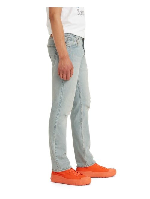 LEVI'S Men's 511 Solid Ripped Slim Fit Jeans