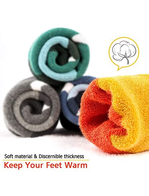 FanNicoo Kids Ski Socks(2 Pairs/3 Pairs) for Girls Boys Warm Soft OTC Non-Slip Cuff for Winter Skiing Outdoor