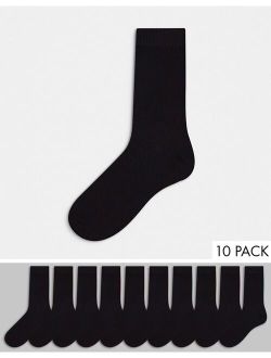 10 pack socks with logo in black