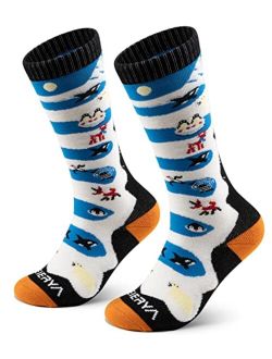 WEIERYA Kids Ski Socks Merino Wool, Thermal Snow Socks, Knee-high Wool Socks for Boys and Girls, 1/3 Pairs