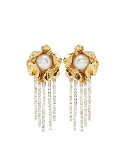 Sterling King Titania pearl drop earrings