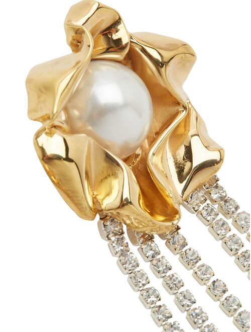 Sterling King Titania pearl drop earrings
