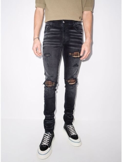 ripped-finish skinny jeans