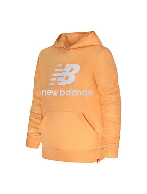New Balance Girls' Jogger Set - 2 Piece Fleece Hoodie and Joggers Kids Clothing Set