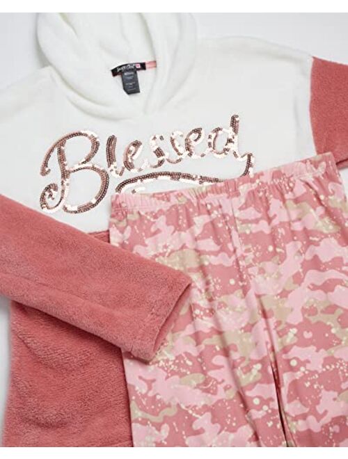 Instagirl Girls' Legging Set - 2 Piece Sherpa Hoodie and Leggings Kids Clothing Set (Size: 4-12)