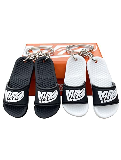 Mpk 3D Mini Shoes Keychains Doll Shoes Fun Key Chains for Backpack, Purse, Luggage, Great Giveaways for Birthday, Luau, Beach,Pool Parties, Cool Goody Bag Fillers(2pack--