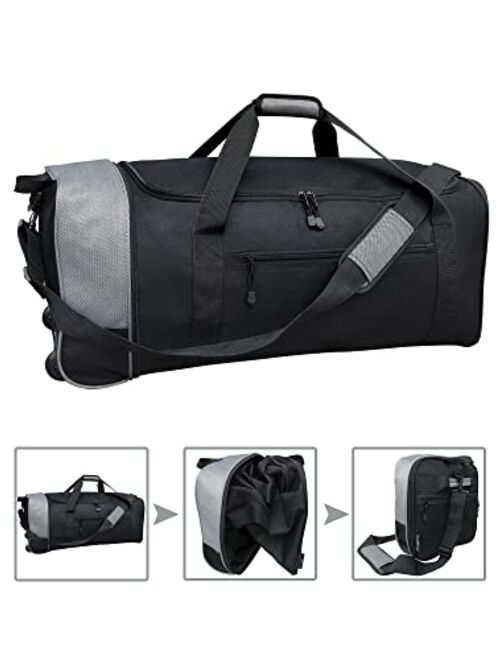 Travelers Club 30" Xpedition Rolling Travel Duffel Bag, Black, Inch