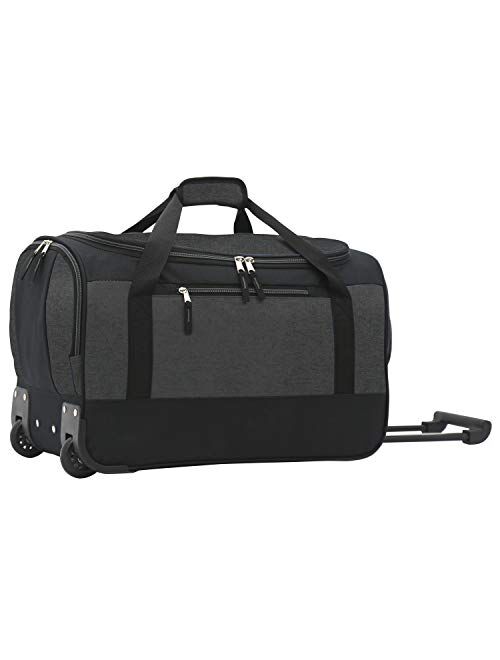 Travelers Club Pinnacle Travel Rolling Duffel Bag, Dark Grey, Carry-On 20-Inch