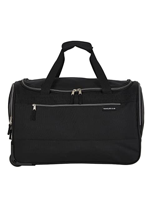 Travelers Club Discoverer Duffel Bag, Black, 20-Inch Rolling