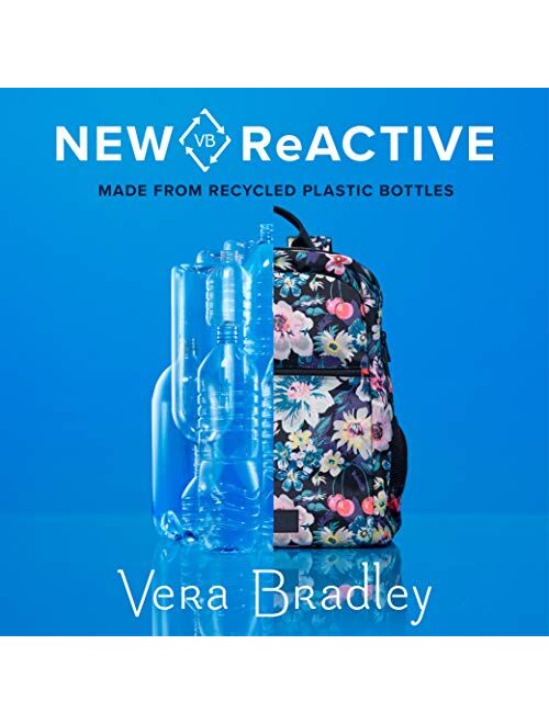 Vera Bradley Women's Recycled Lighten Up Reactive Foldable Rolling Duffle Luggage