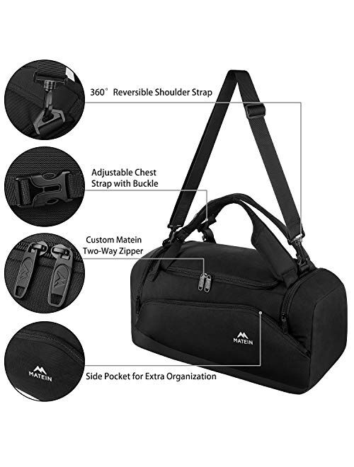 MATEIN Gym Bag for Men, 45L Large Gym Backpack Sports Duffle Bag with Shoes Compartment, 3 Way Waterproof College School Carry On Travel Duffel Backpack Fits 15 inch lapt