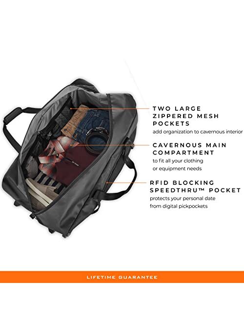 Briggs & Riley Extra Large Softside 2-Wheel Rolling Duffel, Black, 32"