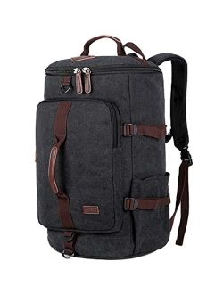 Baosha Canvas Weekender Travel Duffel Backpack Hybrid Hiking Rucksack Laptop Backpack for Outdoor Sports Gym HB-26