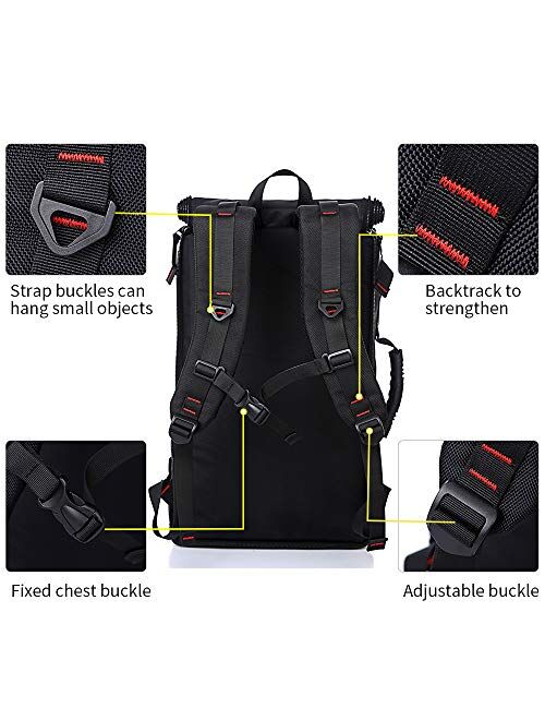KAKA Travel Backpack,Carry-On Bag Water Resistant Flight Approved Weekender duffle backpack Rucksack Daypack for Men Women