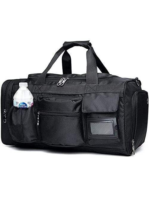 Sharemee Gym Duffle Luggage Bags, Black Waterproof Sports Tote Gym Bag with Shoes, for Man Women travel Compartment Overnight Shoulder Bag