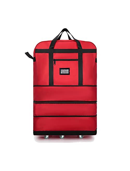 ELDA Expandable Foldable Suitcase Luggage with Universal Wheels Rolling Travel Bag Duffel Bag for Men Women Large Capacity Lightweight Luggages