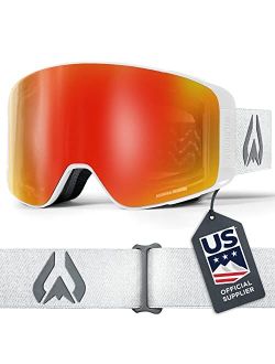 Wildhorn Outfitters Wildhorn Pipeline Ski Goggles - US Ski Team Supplier - Ski Goggles Men, Women & Youth- Interchangeable Magnetic Lenses