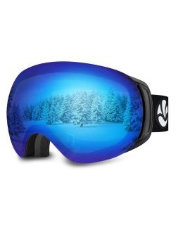 VANRORA Ski Goggles, Snowboard Goggles, Magnetic & Clip Locking System, Interchangeable Lens