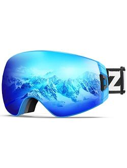 X7 Ski Snowboard Snow Goggles for Men Women Anti-fog UV Protection Spherical Dual Lens Design