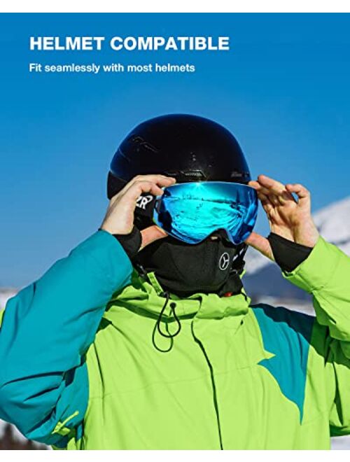 ZIONOR X7 Ski Snowboard Snow Goggles for Men Women Anti-fog UV Protection Spherical Dual Lens Design