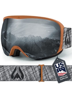 WildHorn Outfitters Wildhorn Cristo Ski Goggles OTG-100% UV Anti-Fog, Anti-Scratch-US Ski Team Official Supplier- Snow Goggles Men, Women & Youth