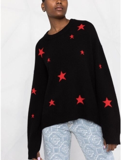 intarsia-knit star jumper