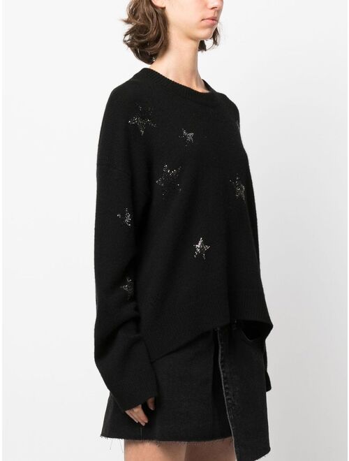 Zadig&Voltaire star-print cashmere jumper